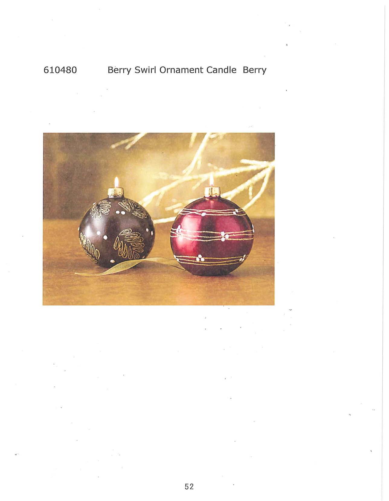 Berry Swirl Ornament Candle - Berry