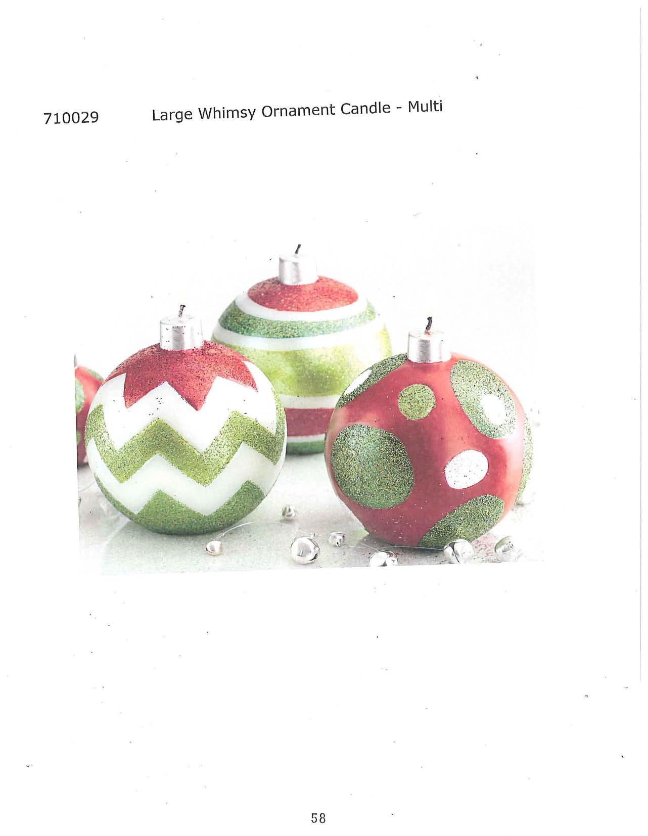 Large Whimsy Ornament Candle - Multi