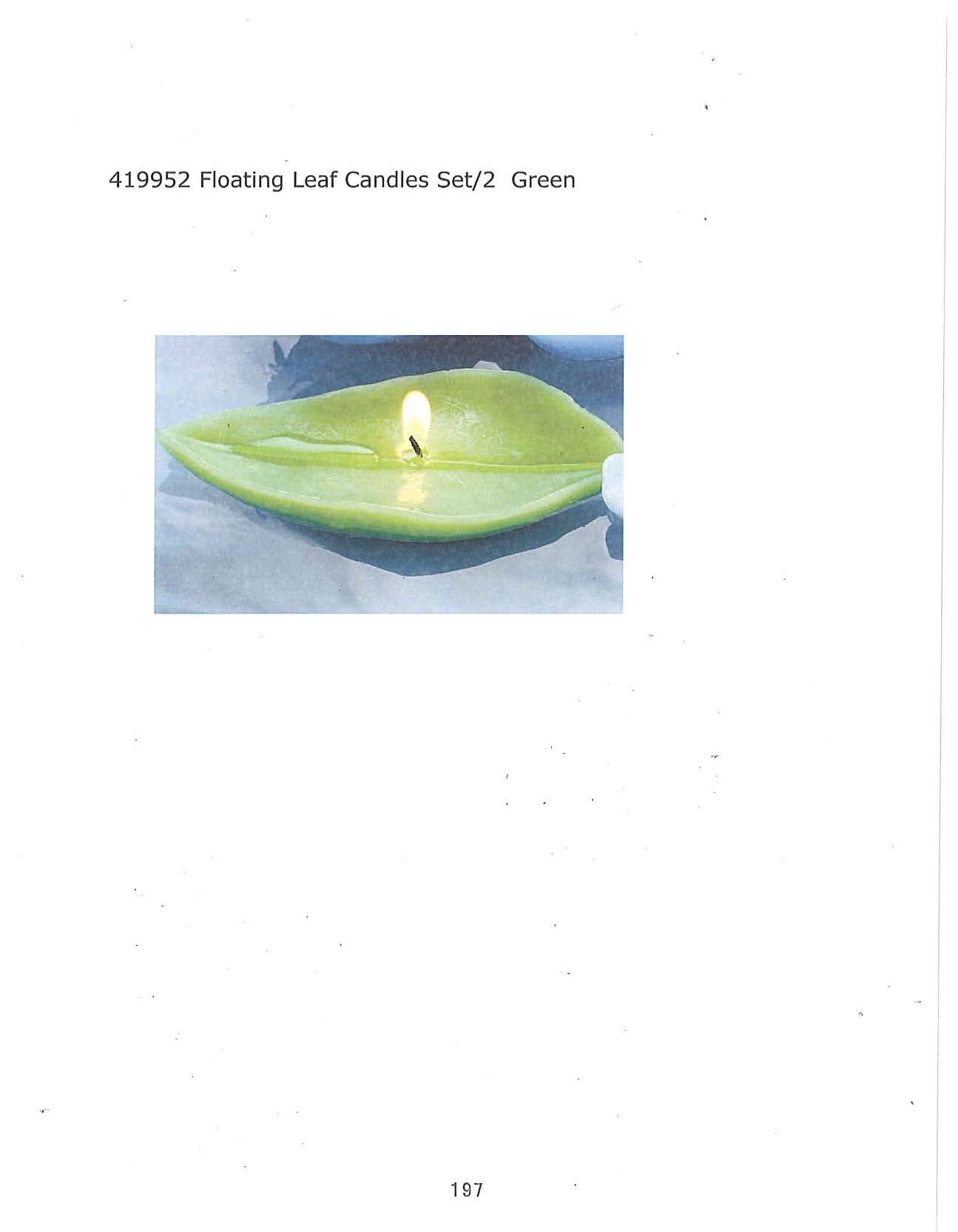 Floating Leaf Candle set/2 - Green