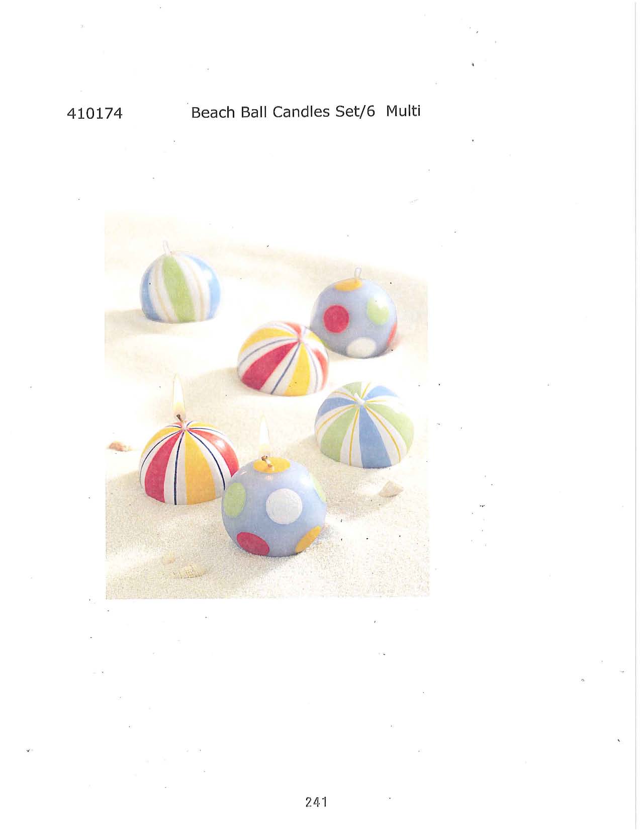Beach Ball Candle set/6 - Multi