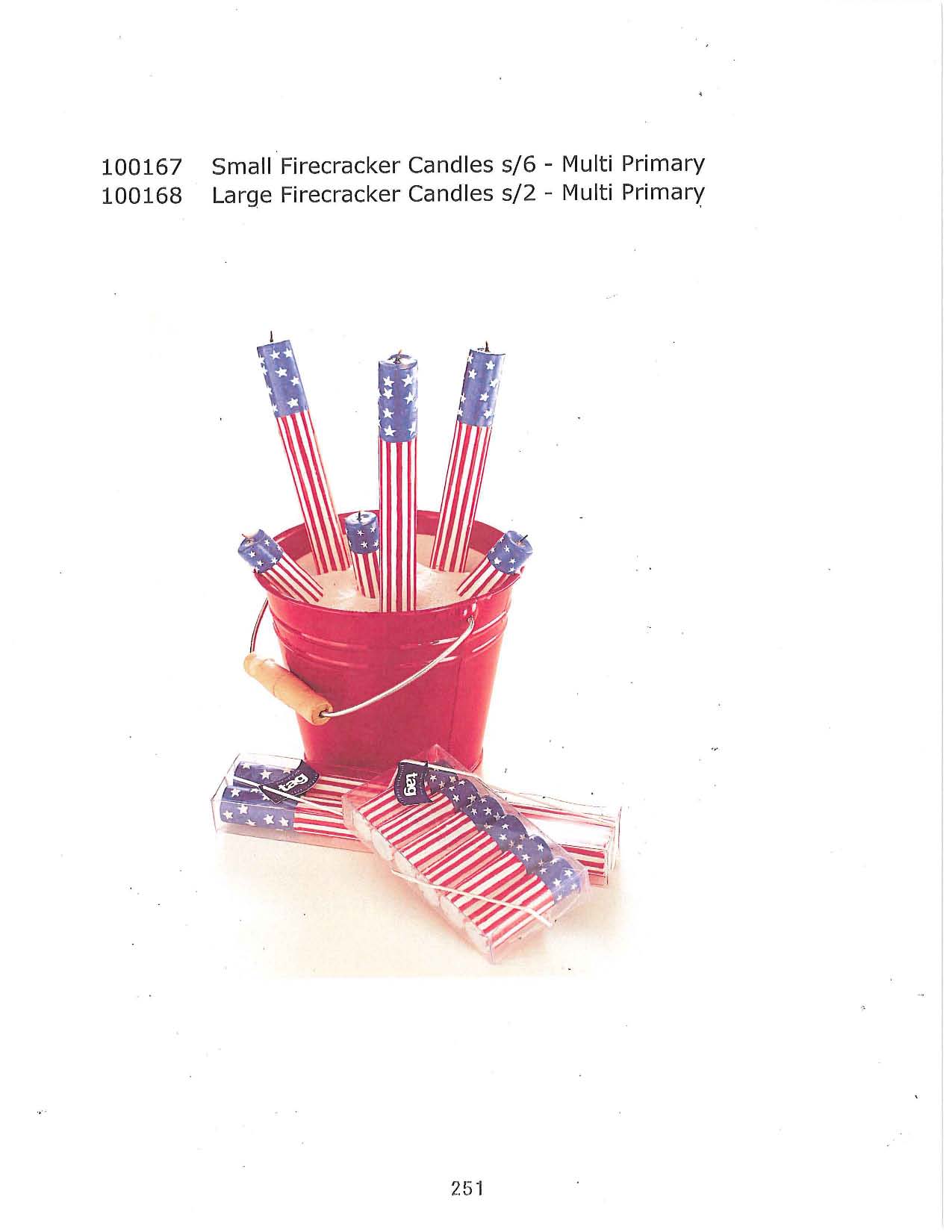 Small s/6 and Large s/2 Firecracker Candle - Multi Primary