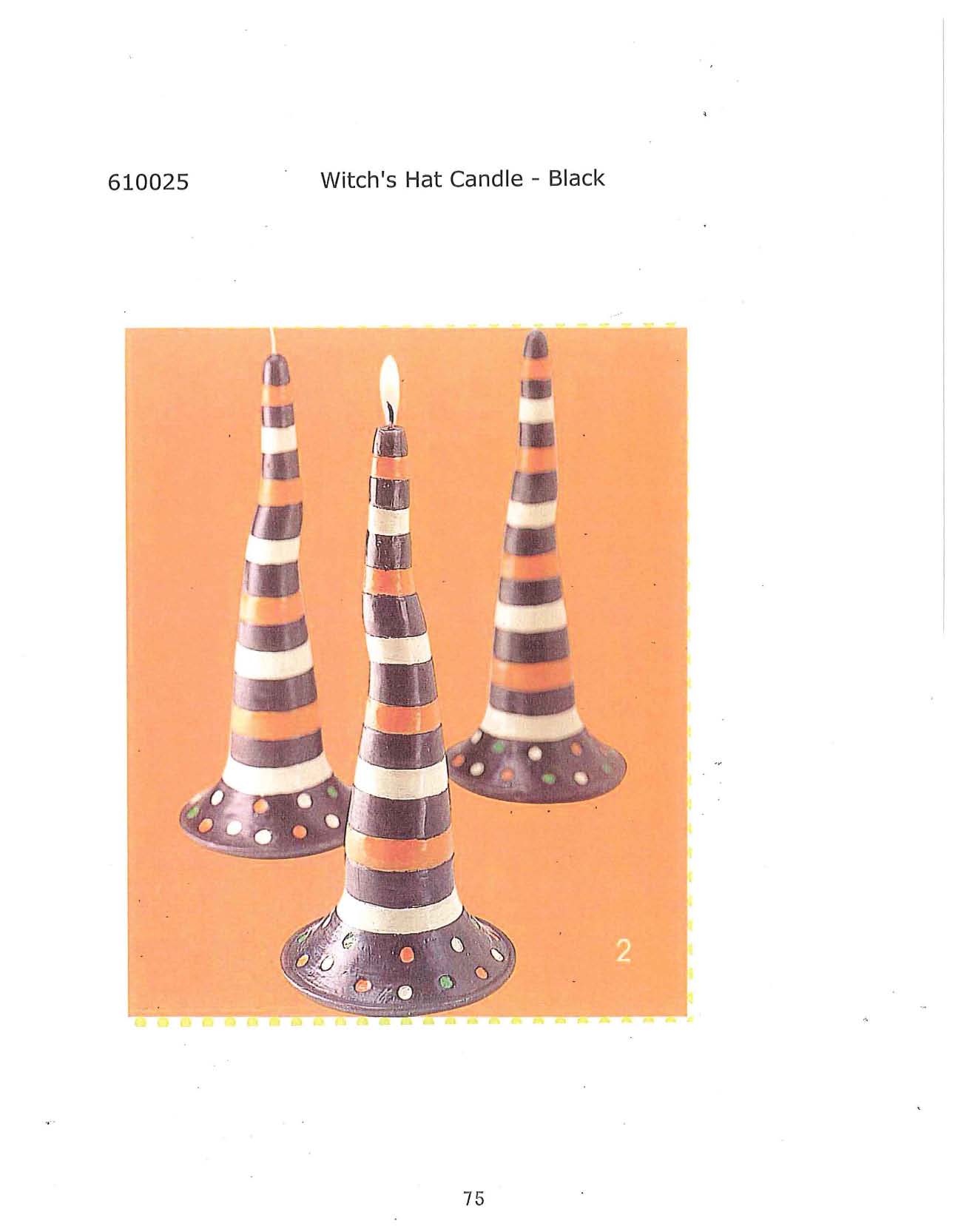Witch's Hat Candle - Black