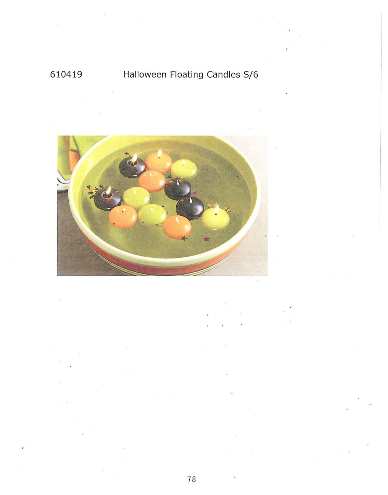 Halloween Floating Candle s/6