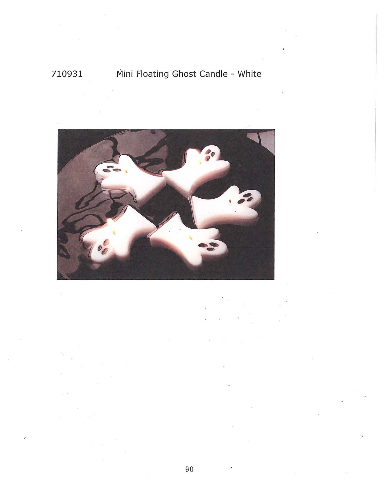 Mini Floating Ghost Candle - White