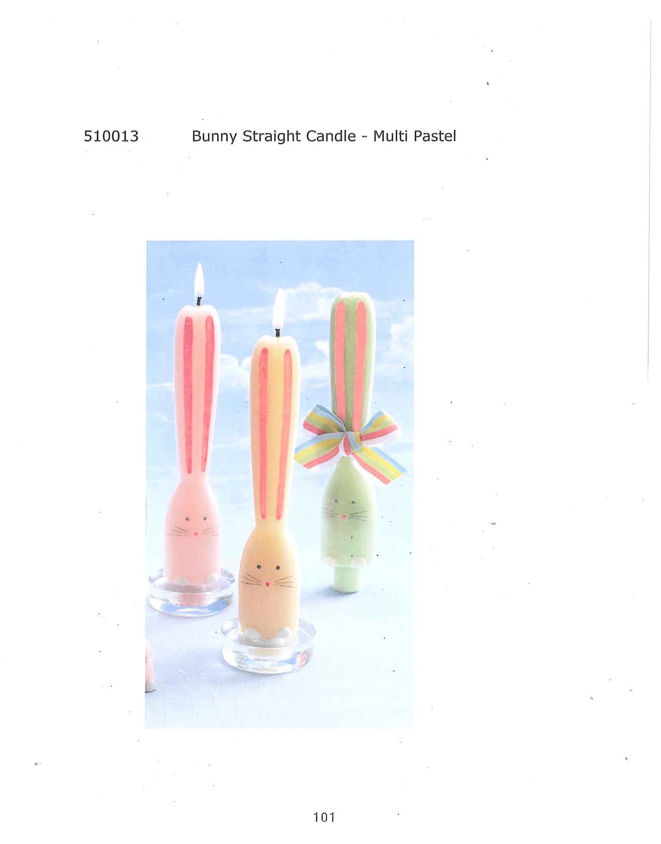 Bunny Straight Candle - Multi Pastel