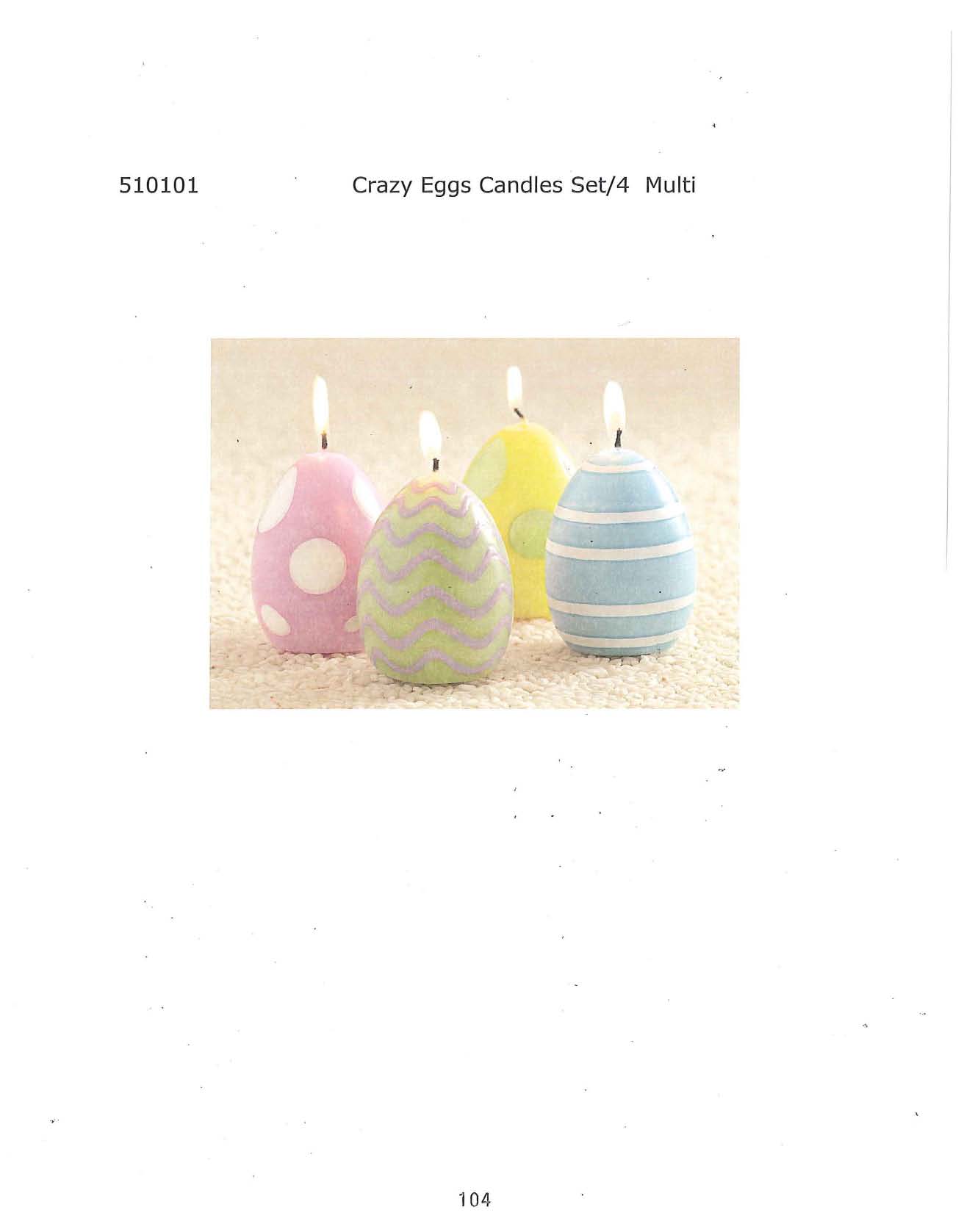 Crazy Egg Candle set/4 - Multi