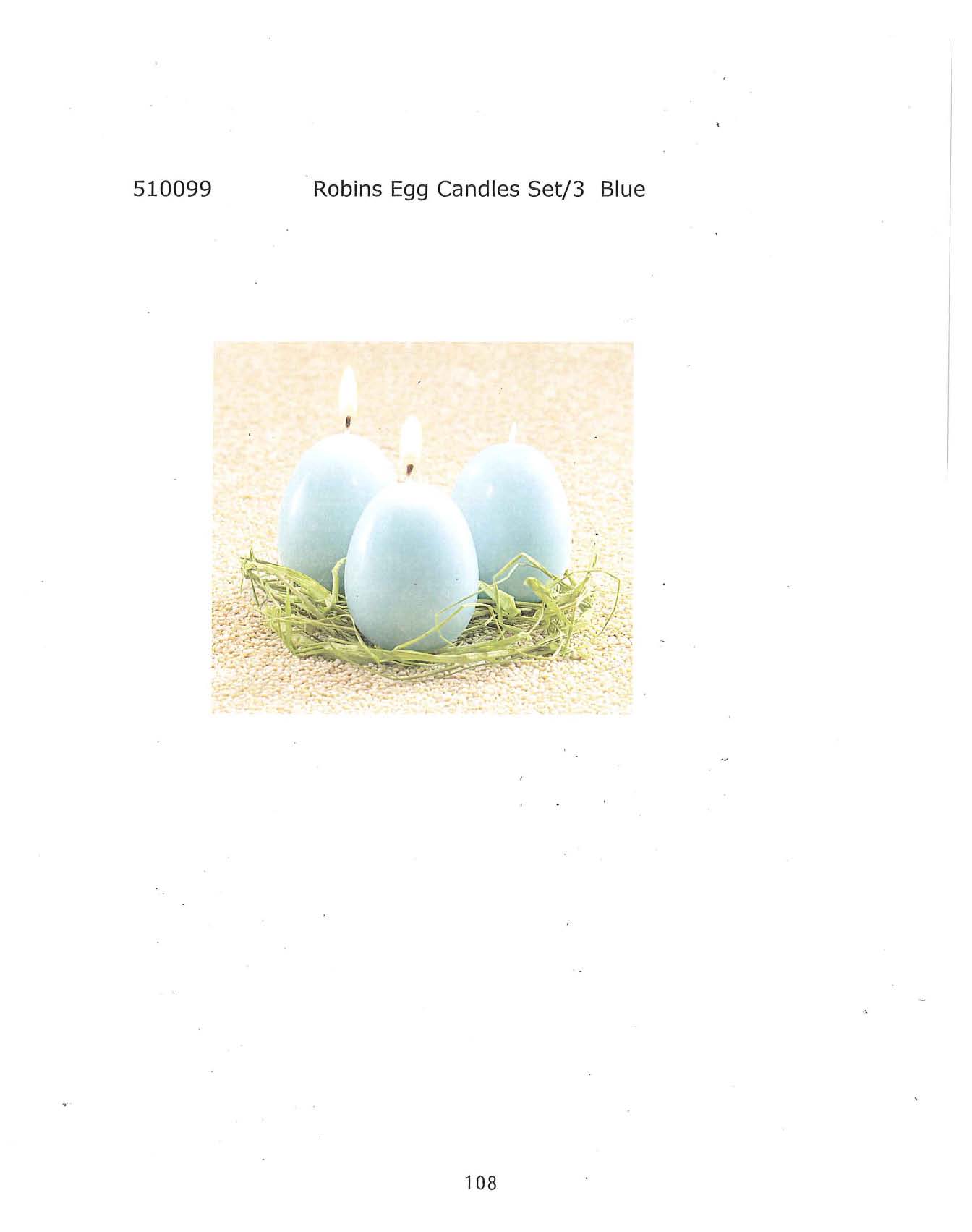 Robin's Egg Candle set/3 - Blue