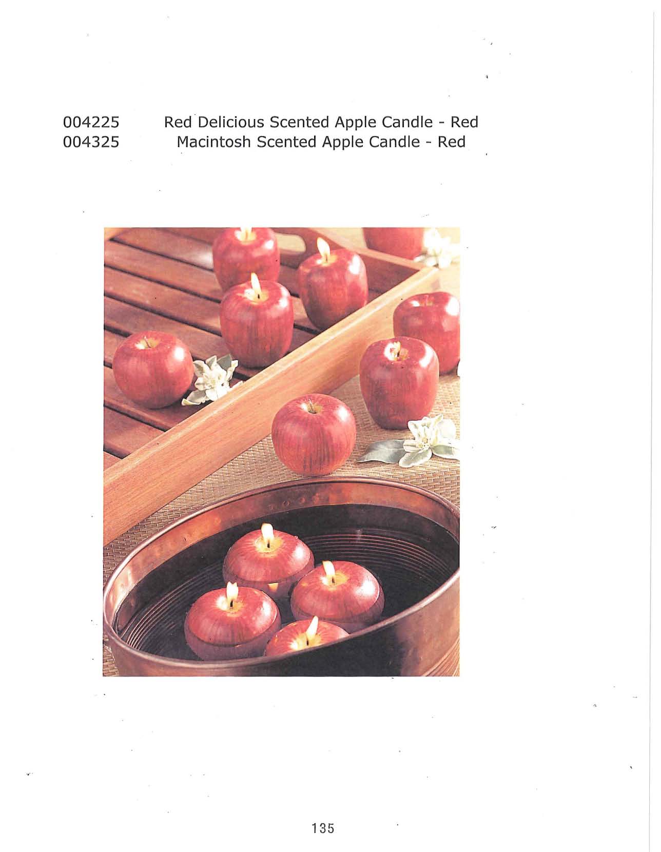 Red Delicious and Macintosh Scented Apple Candle - Red