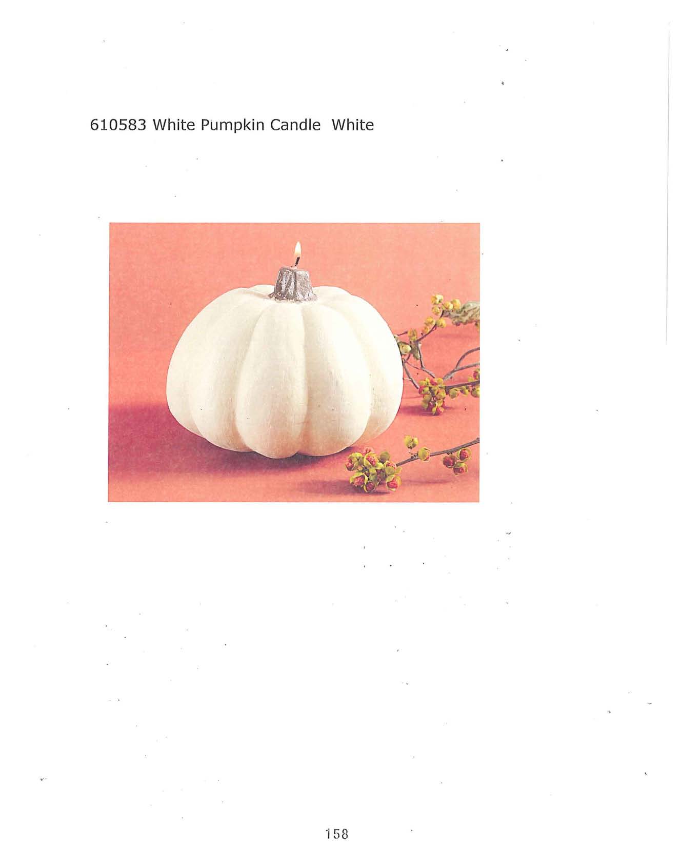 White Pumpkin Candle - White