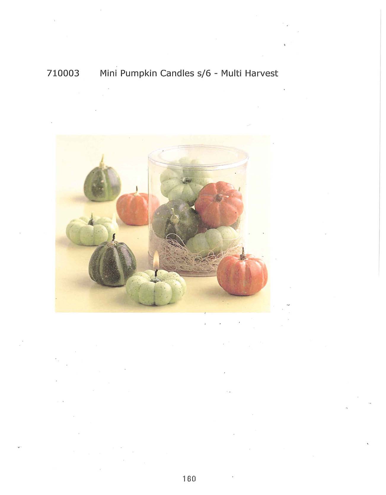 Mini Pumpkin Candle s/6 - Multi Harvest