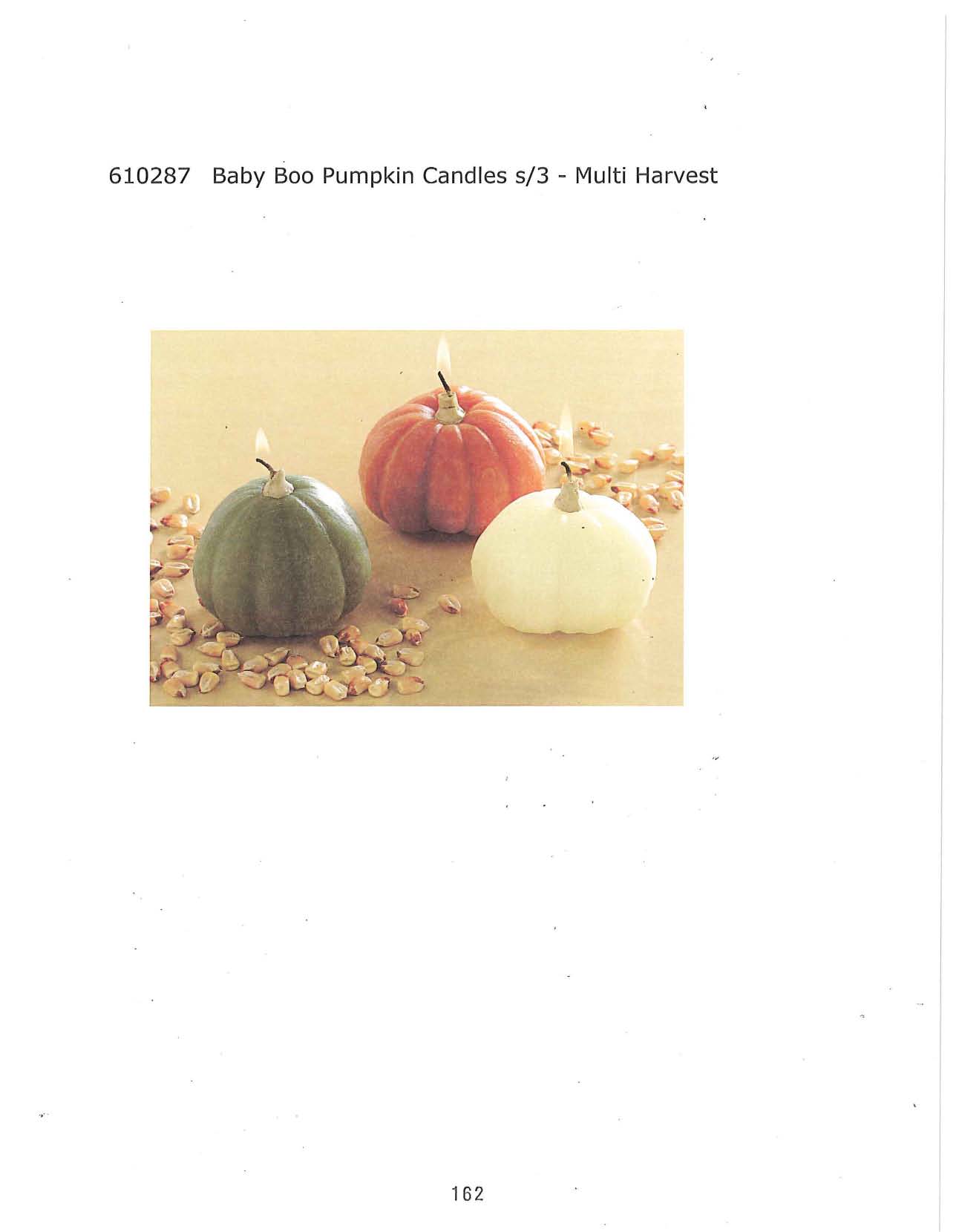 Baby Boo Pumpkin Candle s/3 - Multi Harvest