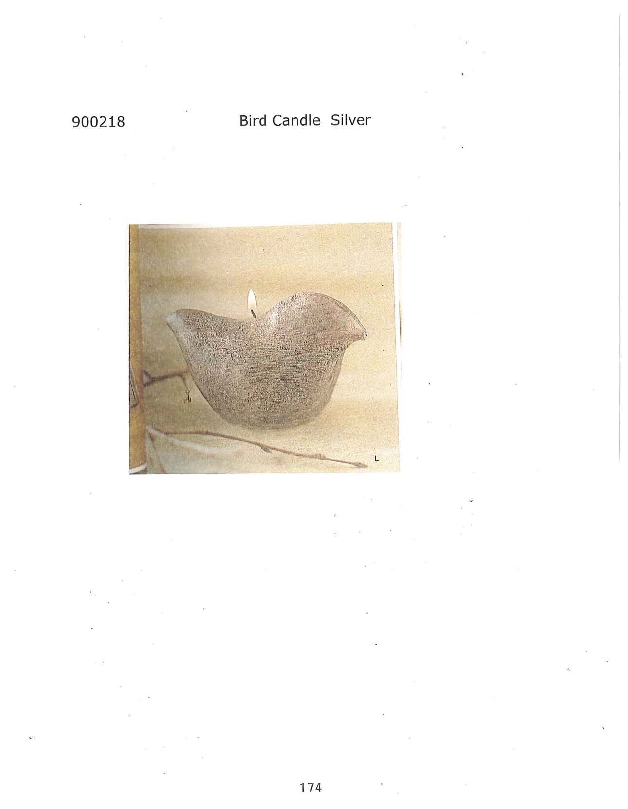 Bird Candle - Silver