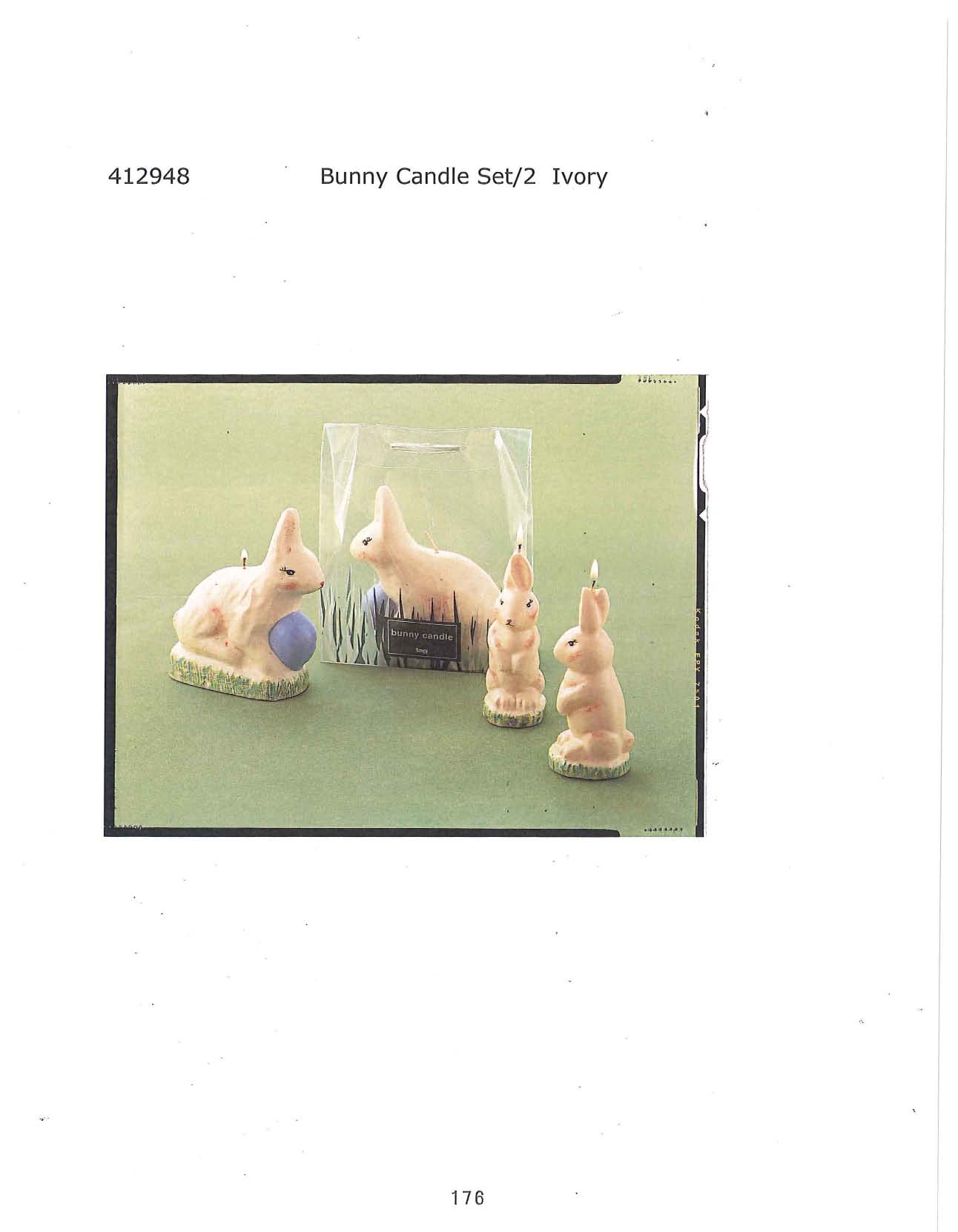 Bunny Candle s/2 - Ivory