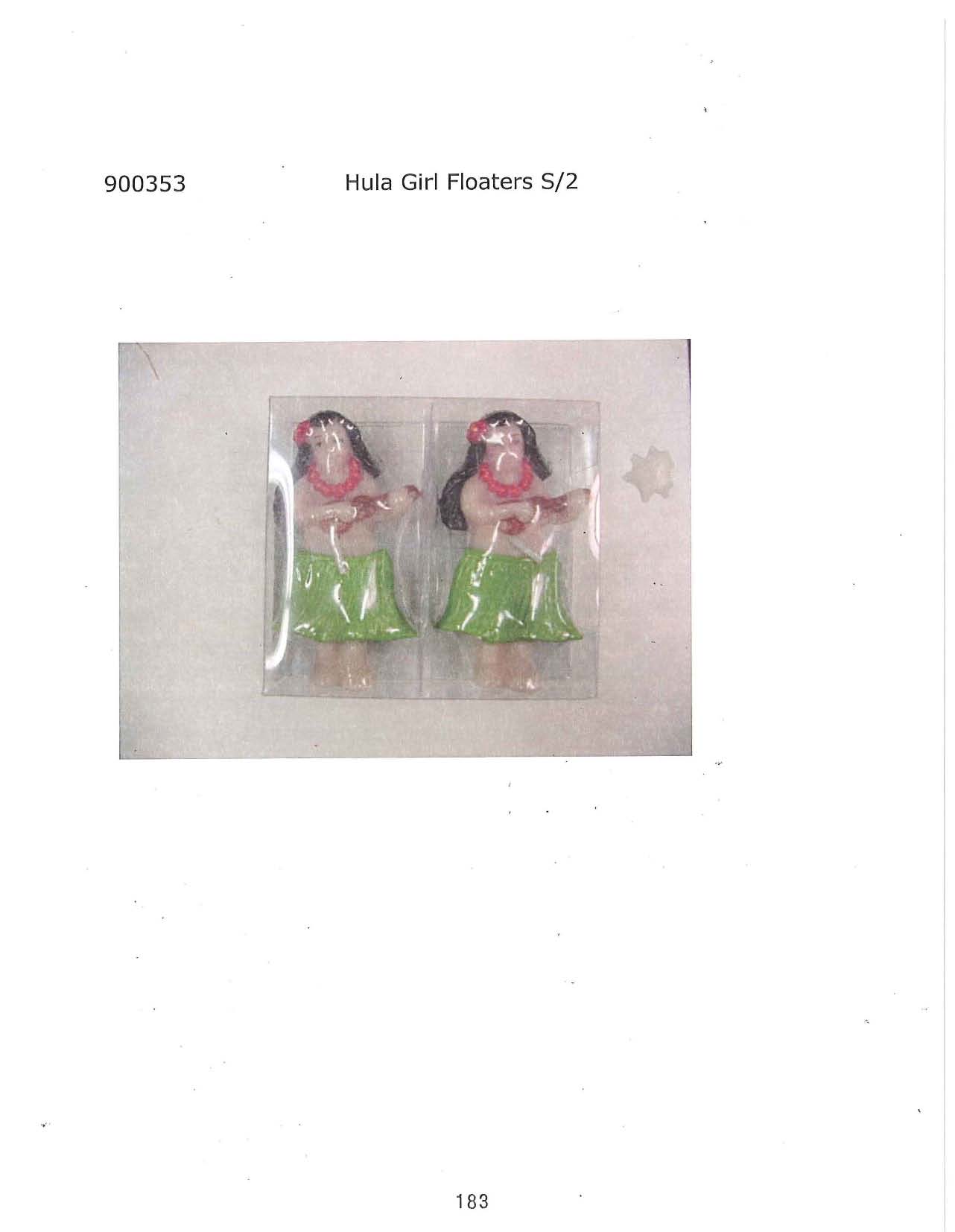 Hula Girl Floating Candles s/2
